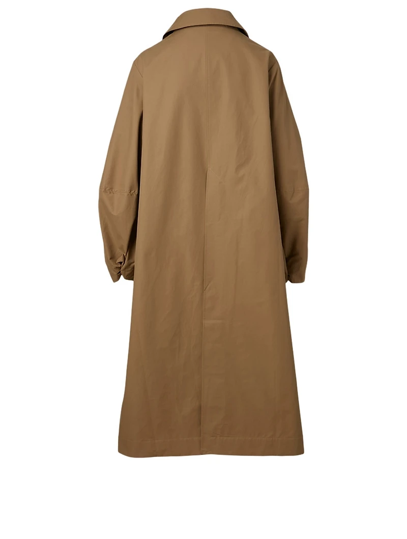 Tadao Convex-Sleeve Trench Coat