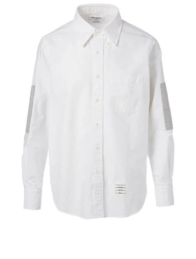 Cotton Oxford Shirt With Elbow Patch