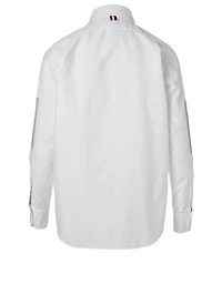 Cotton Oxford Shirt With Elbow Patch