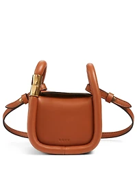 Wonton Charm Leather Crossbody Bag