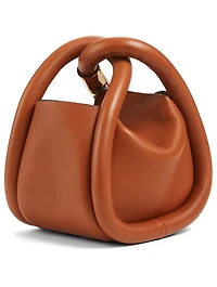 Wonton Charm Leather Crossbody Bag