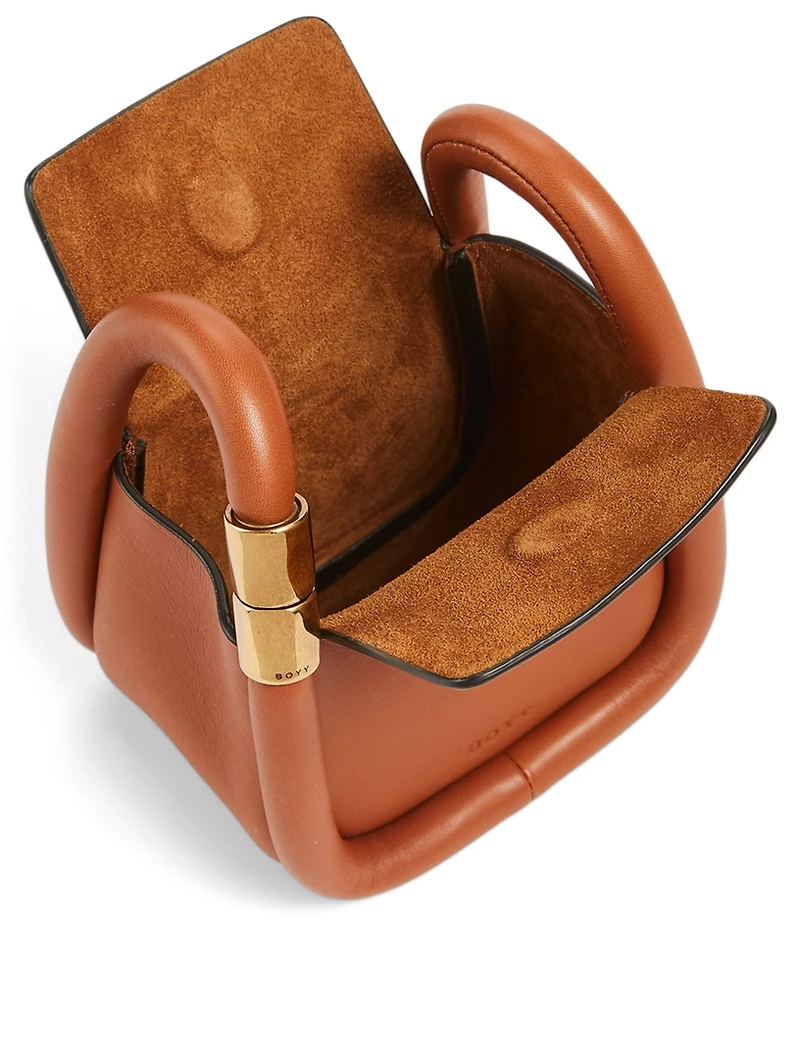 Wonton Charm Leather Crossbody Bag