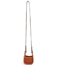 Wonton Charm Leather Crossbody Bag