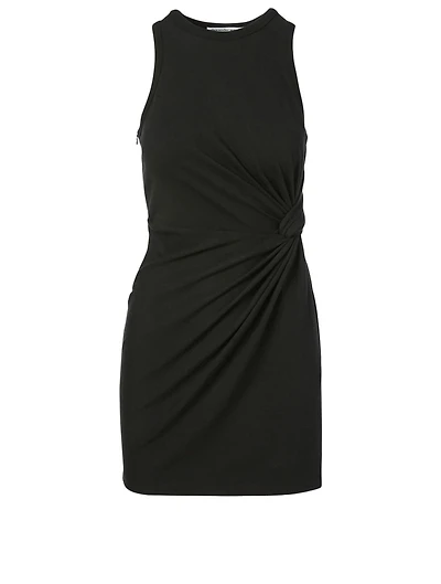 Fitted Tank Mini Dress With Twist Detail
