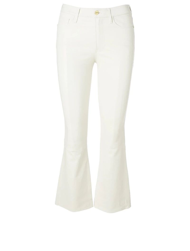 Leather Le Crop Mini Bootcut Jeans