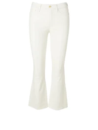 Leather Le Crop Mini Bootcut Jeans