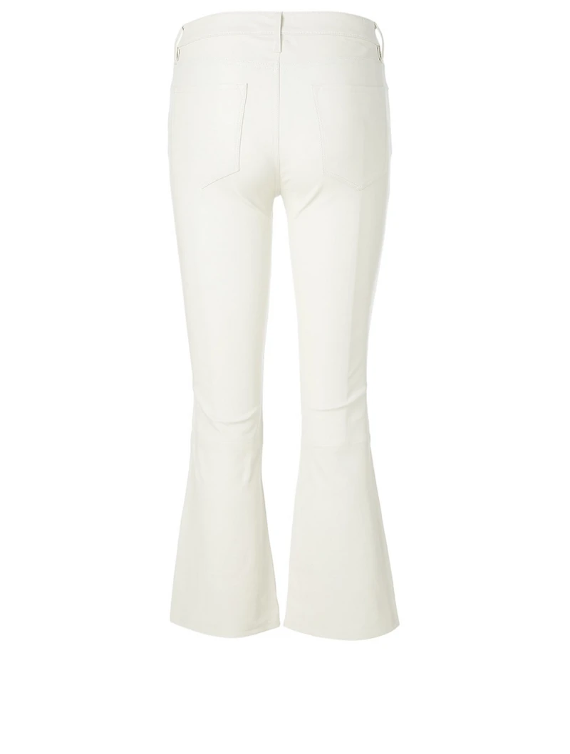 Leather Le Crop Mini Bootcut Jeans