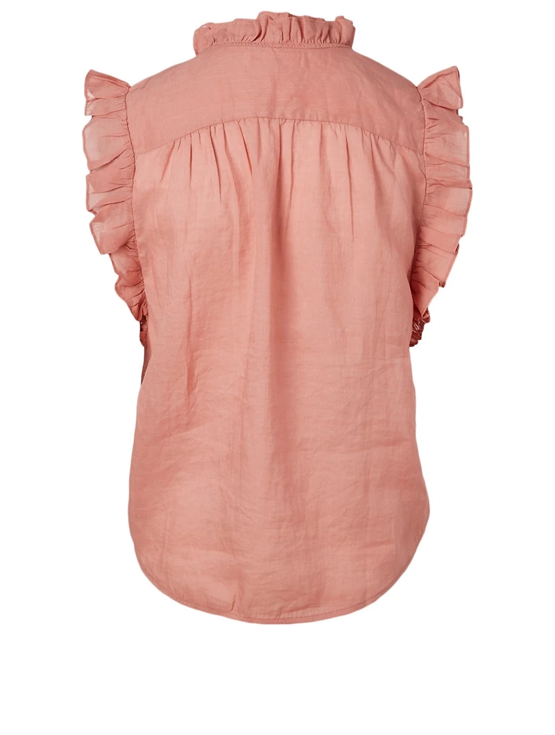 Lauren Sleeveless Ruffle Top