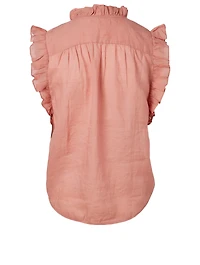 Lauren Sleeveless Ruffle Top