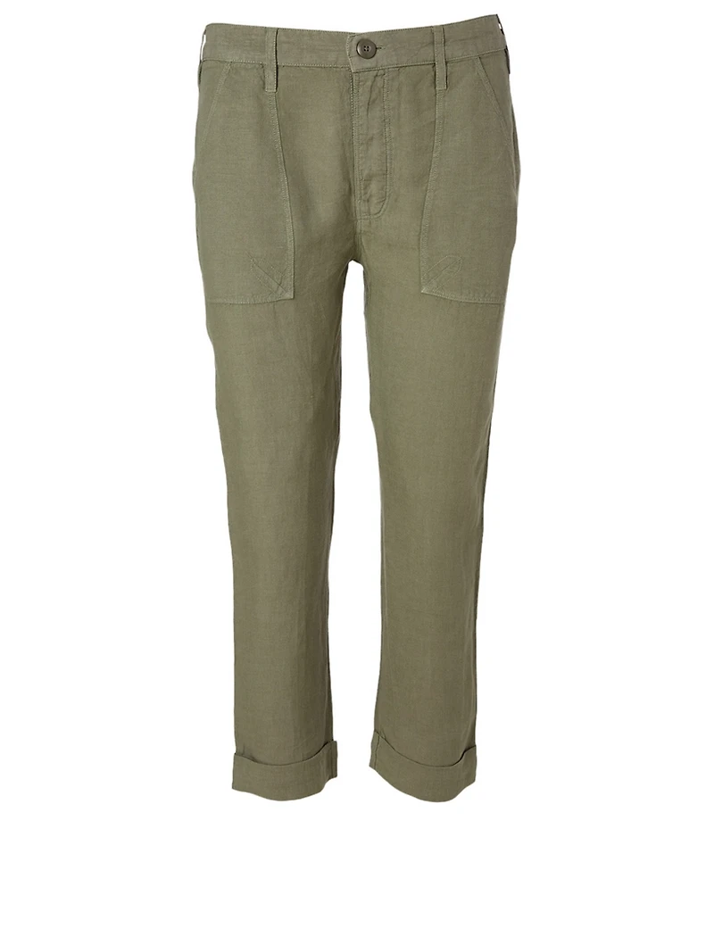 Le Beau Linen High-Waisted Pants