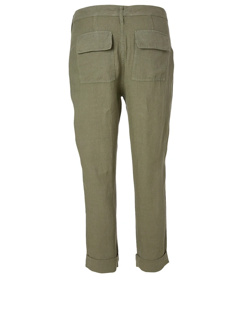 Le Beau Linen High-Waisted Pants
