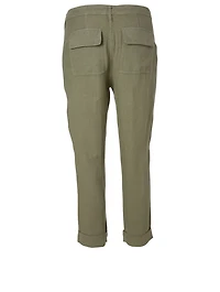 Le Beau Linen High-Waisted Pants