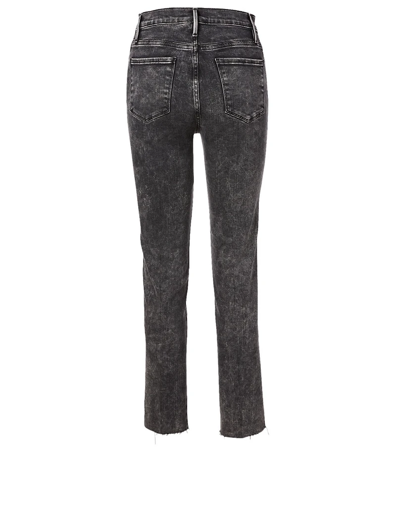 Le Sylvie Ultra High-Waisted Jeans With Raw Edge