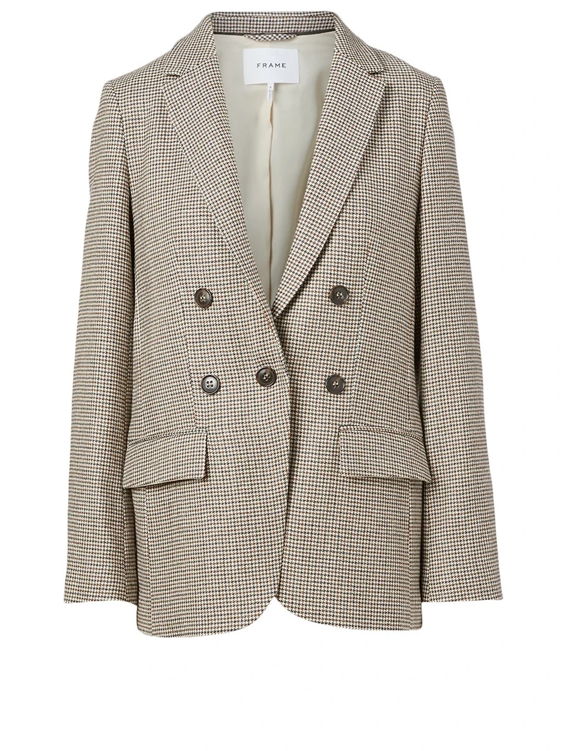 Wool-Blend Double-Breasted Blazer