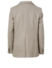 Wool-Blend Double-Breasted Blazer