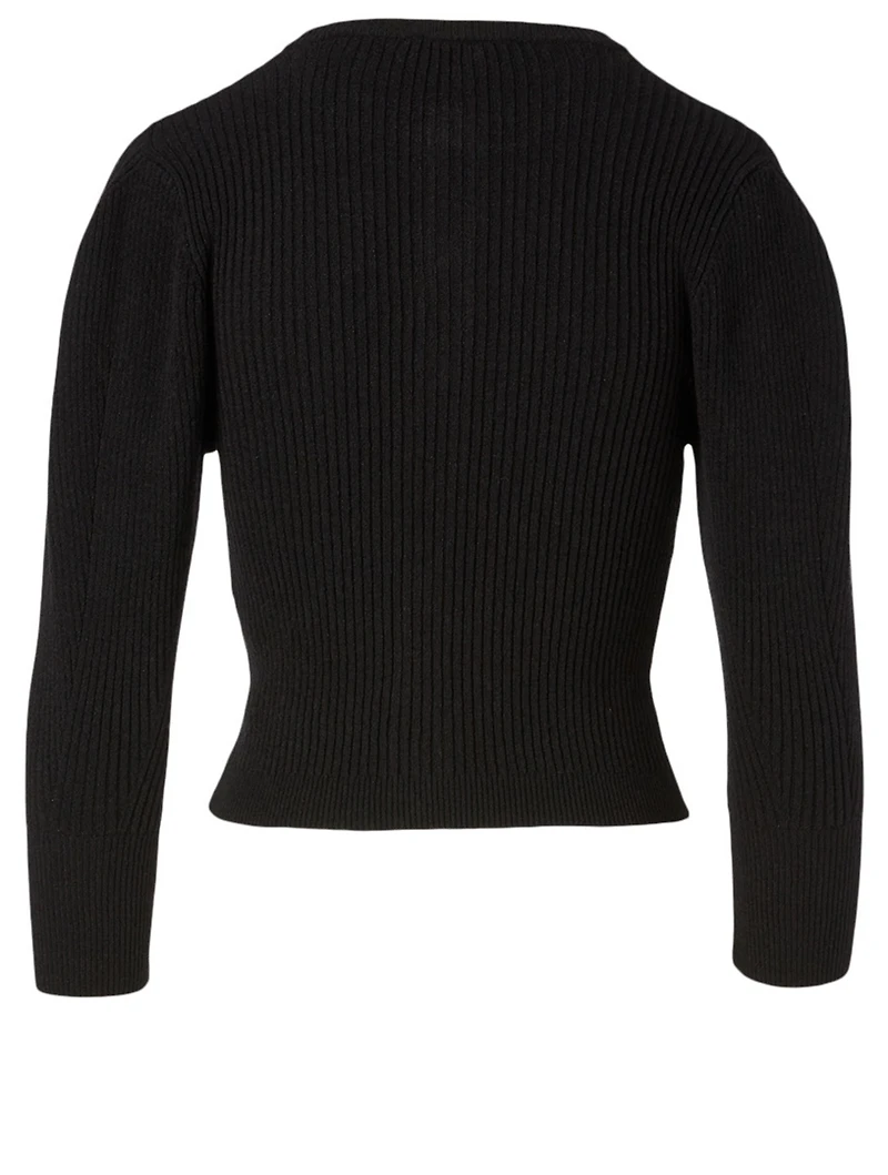 Mini Rib Cropped Cardigan