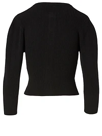 Mini Rib Cropped Cardigan