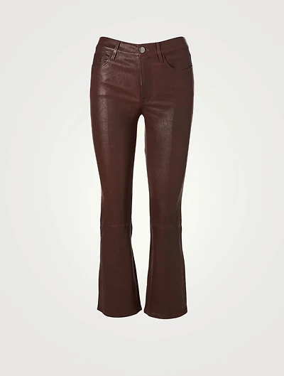 Le Crop Mini Boot Leather Pants