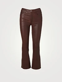Le Crop Mini Boot Leather Pants