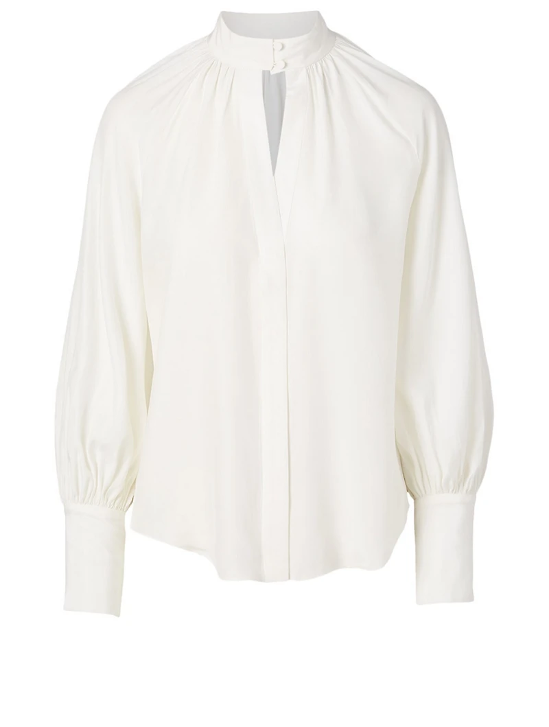 Femme Silk Keyhole Blouse