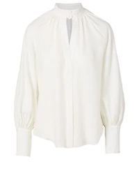 Femme Silk Keyhole Blouse