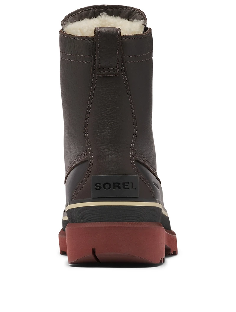 Caribou Leather Lace-Up Winter Boots