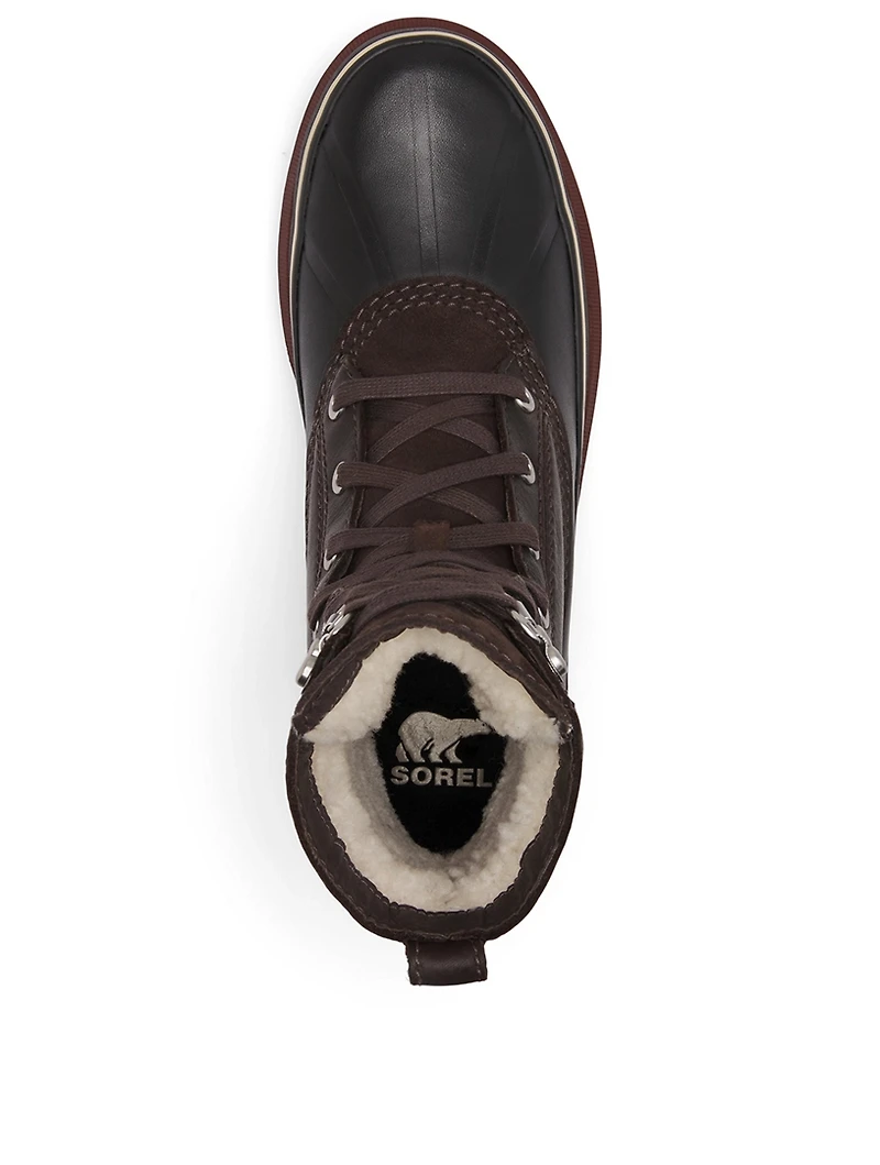 Caribou Leather Lace-Up Winter Boots