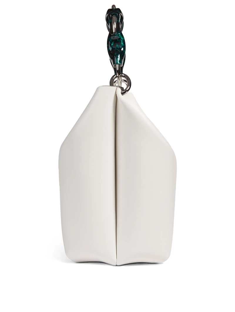 Ela Leather Chain Bucket Bag