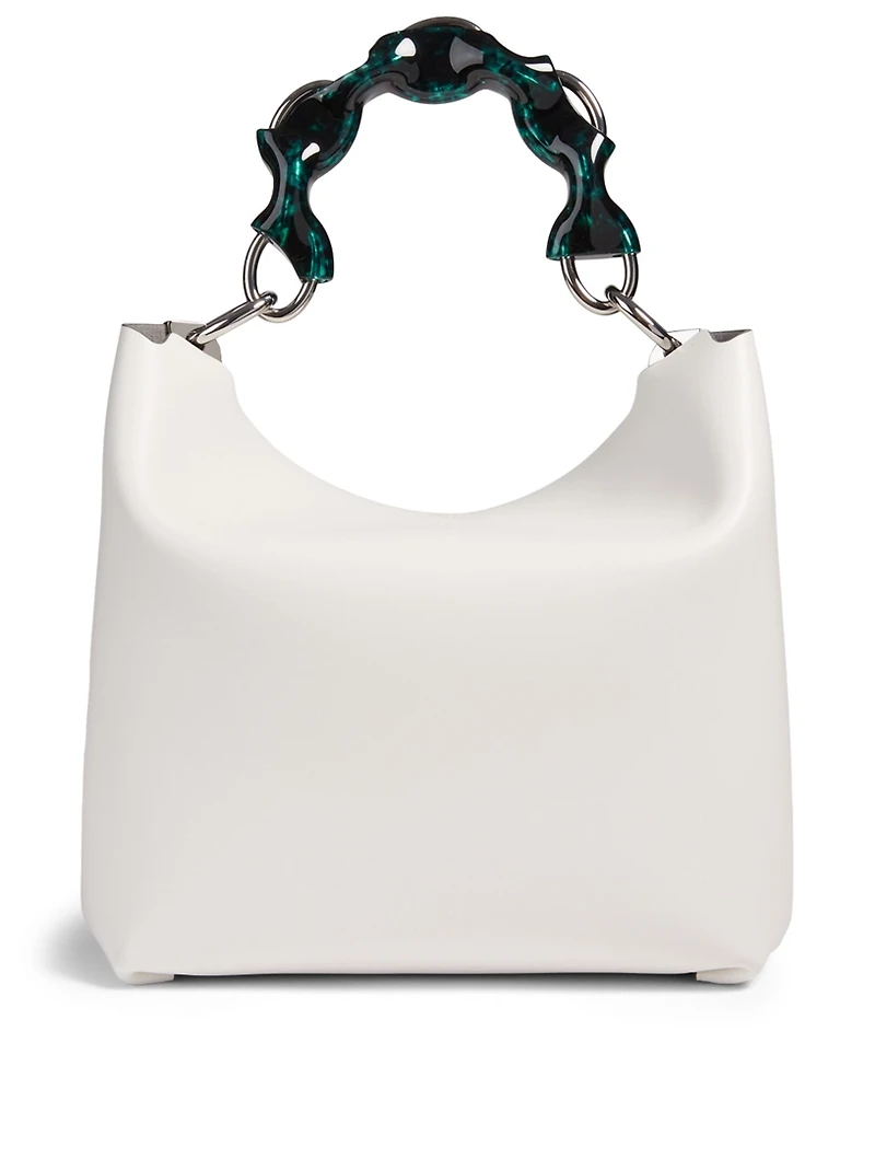 Ela Leather Chain Bucket Bag