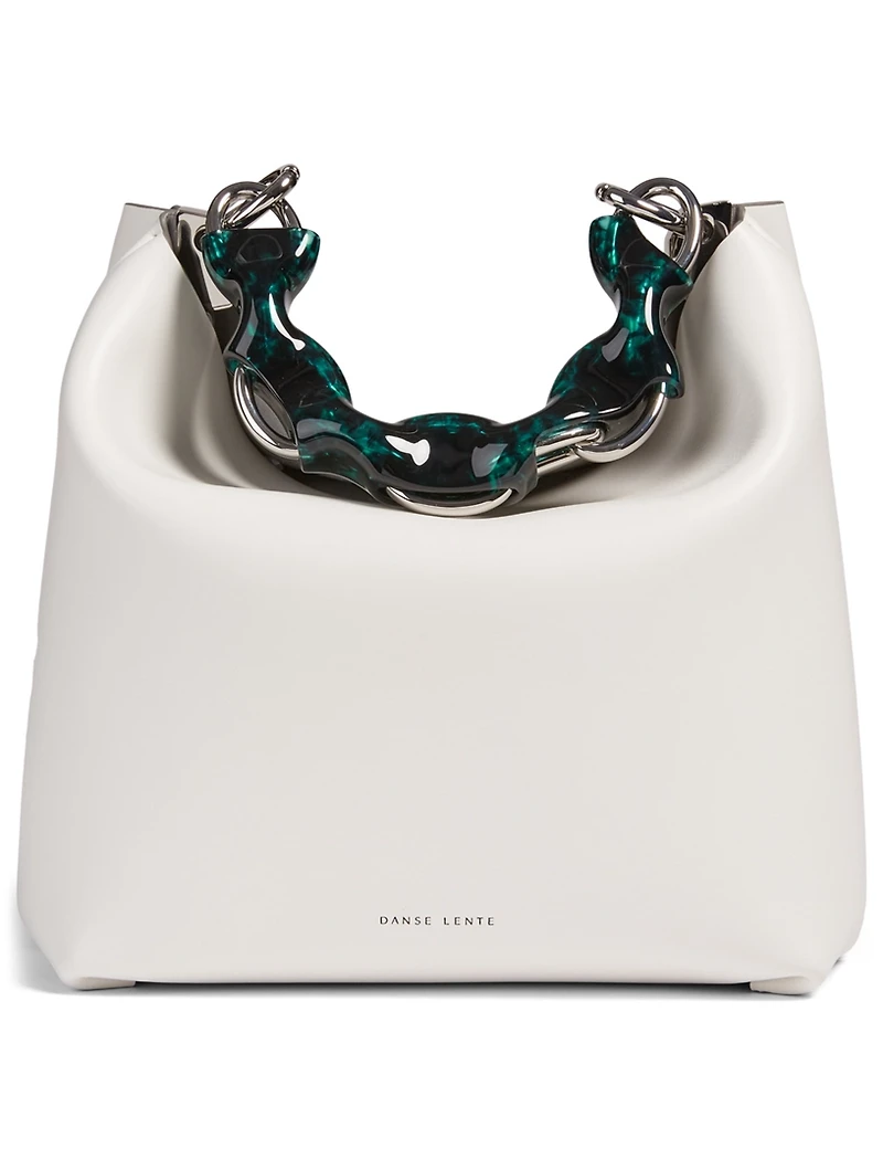 Ela Leather Chain Bucket Bag