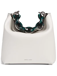 Ela Leather Chain Bucket Bag