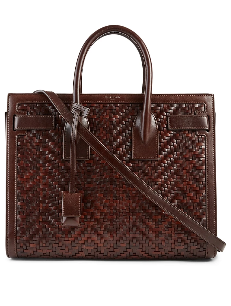 Small Sac De Jour Woven Leather Bag
