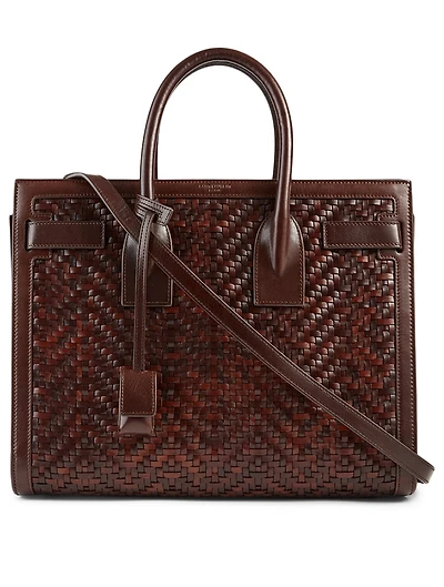 Small Sac De Jour Woven Leather Bag