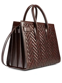 Small Sac De Jour Woven Leather Bag