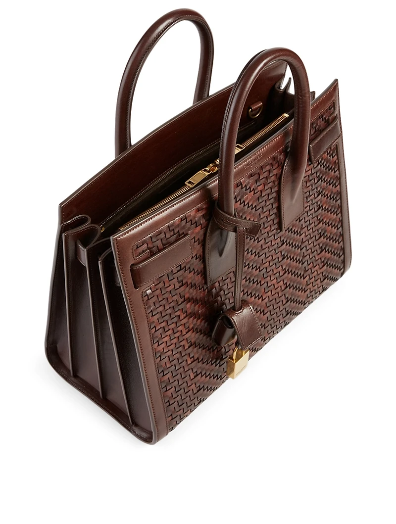 Small Sac De Jour Woven Leather Bag