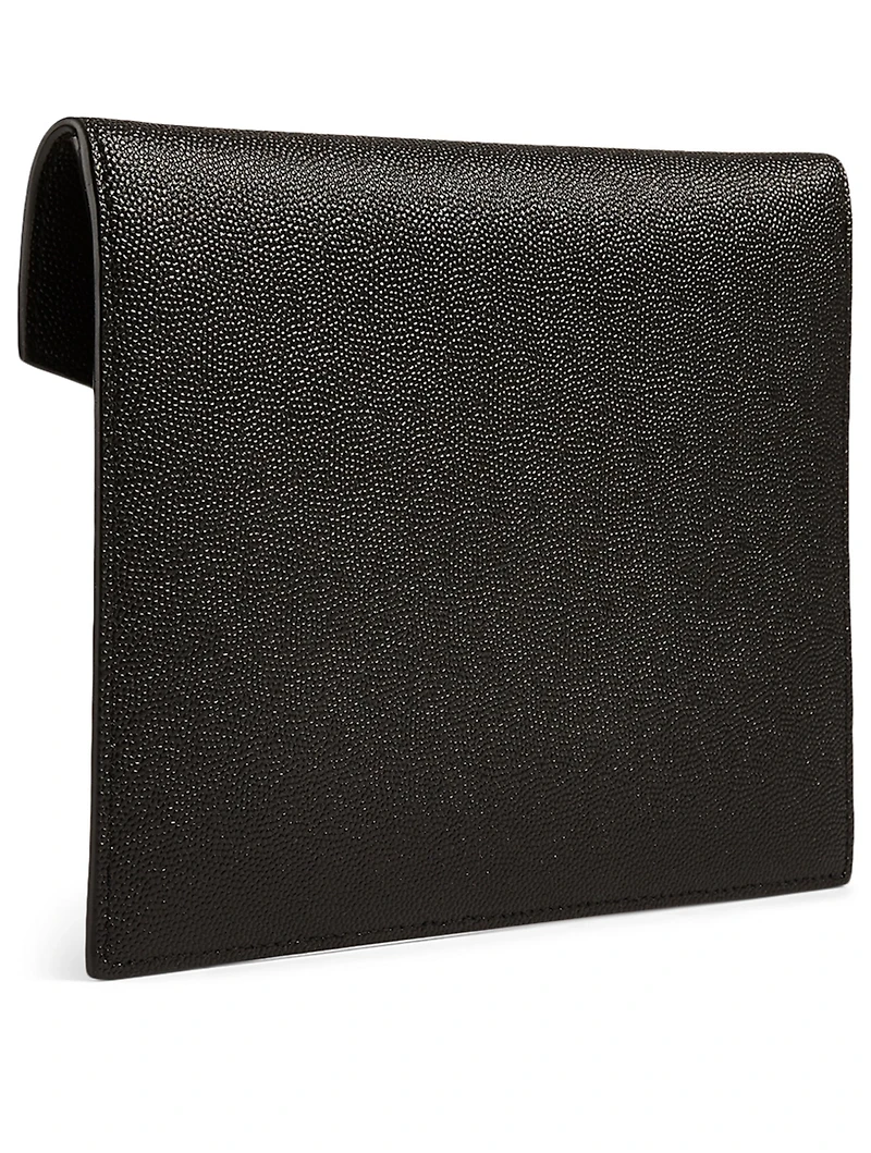 Small YSL Monogram Leather Envelope Pouch