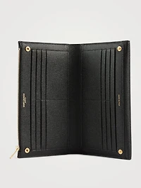 Large Uptown YSL Monogram Leather Wallet
