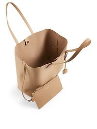 E/W Shopping Leather Tote Bag