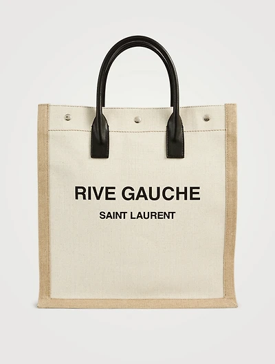 Rive Gauche Linen Canvas Tote Bag