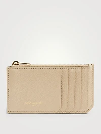 Fragments Leather Zip Card Holder