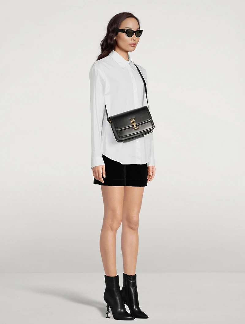 Medium Solferino YSL Monogram Leather Bag