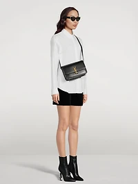 Medium Solferino YSL Monogram Leather Bag