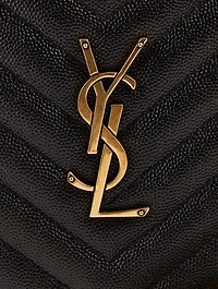 Vinyle YSL Monogram Round Leather Crossbody Bag