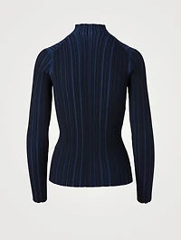 Mockneck Ribbed Top