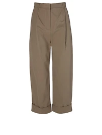 High-Waisted Chino Pants