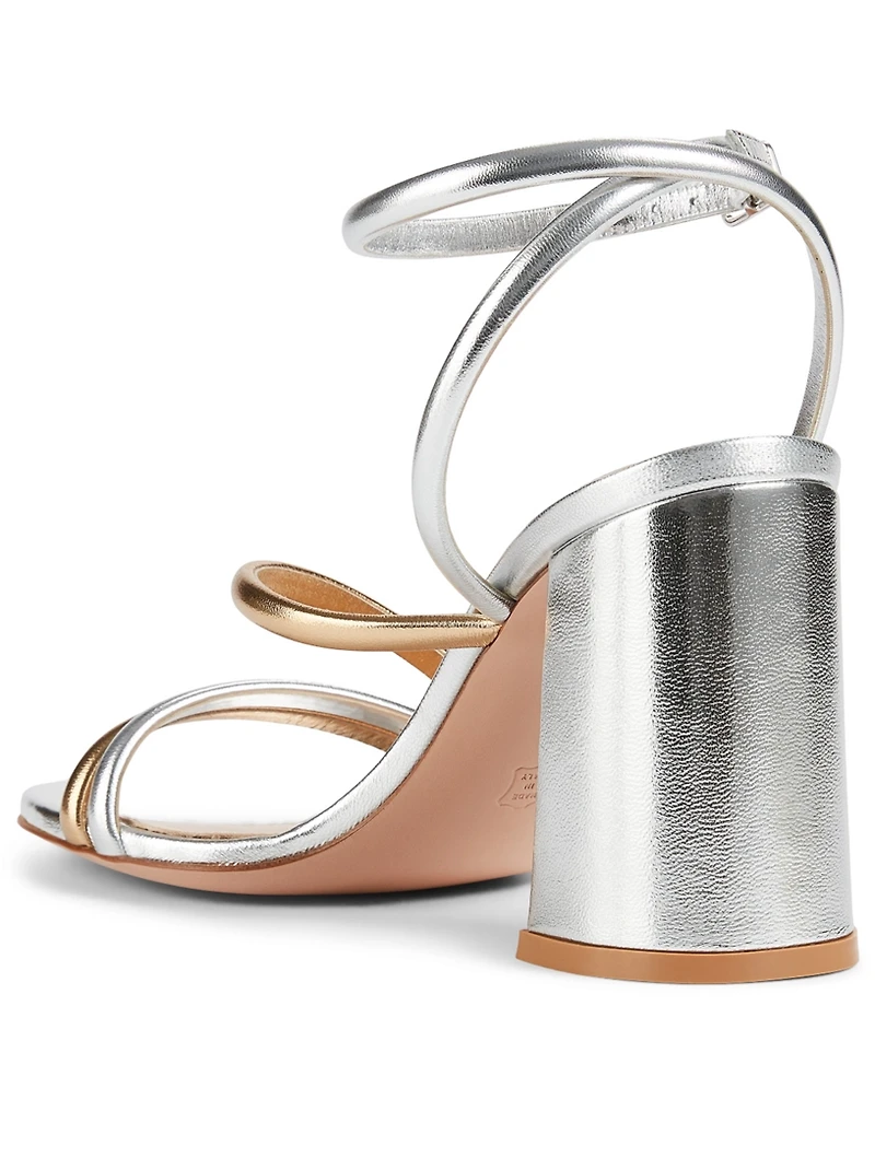 Bekah 85 Metallic Leather Heeled Sandals