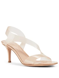 Metropolis 70 Clear And Patent Leather Heeled Sandals