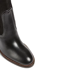 Emma Suede And Leather Heeled Knee-High Boots