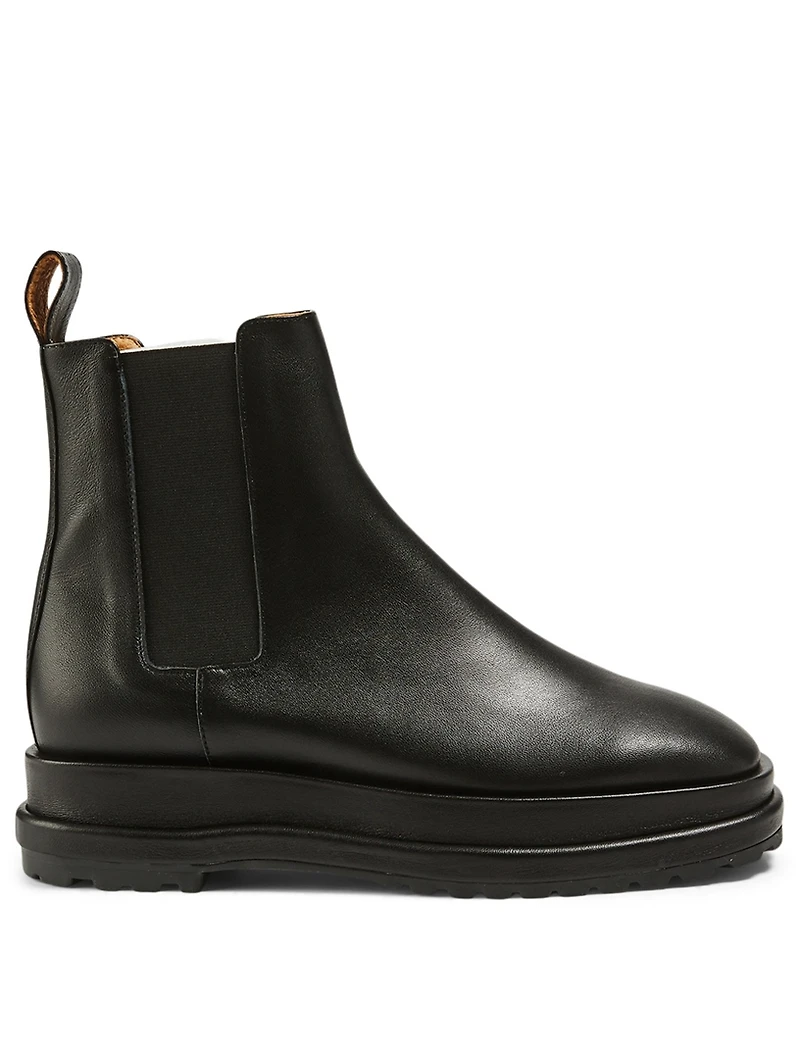 Leather Platform Chelsea Boots