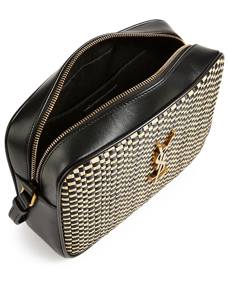 Medium Lou YSL Monogram Raffia Camera Bag